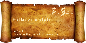 Peits Zseraldin névjegykártya